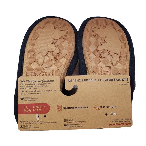 Dearfoams Memory Foam Lil Bear Slippers Limited Edition Size 11/12 Youth - Picture 8 of 10